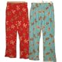 Adult Christmas Gingerbread Polar Fleece Pajama Pants (Large, Blue)