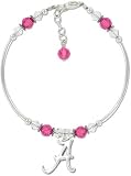 Alabama Crimson Tide Pink Crystal Tube Bracelet