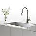 Kraus KPF-2720SS Modern Crespo Single Lever Pull Down Kitchen Faucet, Stainless Steel