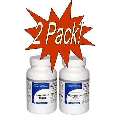 Dandelion Root (100 Capsules) - Concentrated Herbal Extract - Dietary Supplement 2 Pack