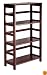Winsome Wood 3-Shelf Wide Shelving Unit, Espresso