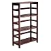 Winsome Wood 3-Shelf Wide Shelving Unit, Espresso