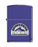 Zippo Lighter MLB Colorado Rockies Navy Blue Matte