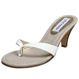 Designer Dresses item: Steve Madden Women's Rapp Thong Sandal,White Leather,6.5 M