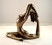 YOGA MÄDCHEN SKULPTUR SPAGAT BRONZIERT 14CM