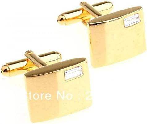Shining Deals Gorgeous Jewelry Classic Ferrero diary white crystal gold mirror quadrate cufflinks
