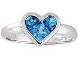 1.20 cttw 14k Gold Genuine Invisible Set Blue Topaz Ring LIFETIME WARRANTY