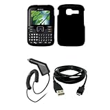 Kyocera Loft / Torino S2300 - Premium Black Rubberized Snap-On Cover Hard C ....