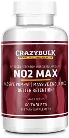 Crazy Bulk NO2 Max Natural Alternative Premium Nitric Oxide Booster Muscle Building Supplement - 360 Tablets