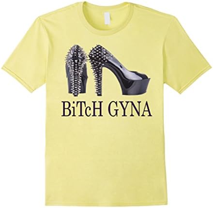 Bitch GYNA Stiletto Sexy Spiked High Heels Shoes Shirt - Male Large - Lemon