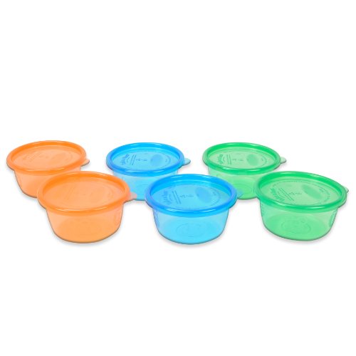 Imagen 3 de The First Years Sava - Pack de 6 recipientes con tapa para alimentos infantiles (237 ml)