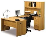 Westchester Work Station in Golden Oak Finish By Bestar Furniture