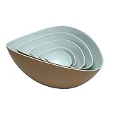 Sunami Sobu 5-pc. Nesting Bowl Set - Robin's Egg/ Cocoa