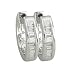 14K White Gold 0.14 ct. Baguette Cut Diamond Huggie Earrings