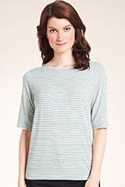 Autograph Slash Neck Striped Top