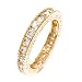 Set CZ Diamond Gold Vermeil Eternity Stack Ring