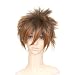 Dark Brown w/Brown Highlights Styled Short Length Anime Cosplay Costume Wig