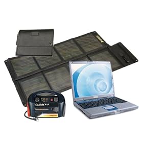 Solar Laptop Charger & Portable Power Kit 300 Watt – 25 Watt Solar Panel