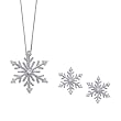 Diamond ''Snow Flake'' Jewelry Set in 14K White Gold
