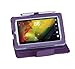 i-UniK HP 7 Plus Model 1301US Quad Core 1GHZ 8GB (2014) Tablet Slim Folio Case [Bonus Stylus] - (Purple)