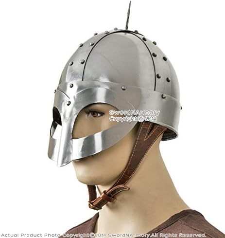 Medieval Gears Brand Gjermundbu Viking Helmet with Leather Liner LARP Medieval Renaissance Costume