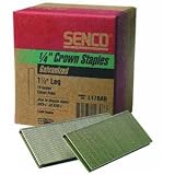 Senco L17BAB 18 Gauge by 1/4-inch Crown by 1-1/2-inch Length Electro Galvanized Staples (5,000 per box)