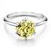 Bling Jewelry Sterling Silver 3.5ct Canary CZ Solitaire Engagement Ring
