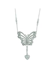 Silver CZ The Way Of Love 18in Necklace. Metal Weight- 6.57g.