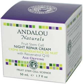 New - Andalou Naturals Resveratrol Q10 Night Repair Cream - 1.7 fl oz