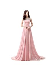 Junior Beaded Sheer Chiffon Floor Length Evening Dress/Bridesmaid Dress/Prom Dress/Wedding Party Dress 