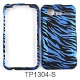 HTC Droid Incredible 2 Transparent Design, Blue Zebra Print Hard Case/Cover ....