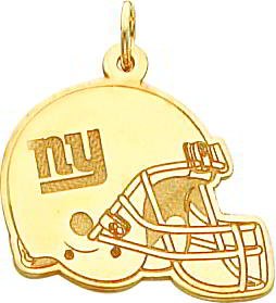 14K Gold NFL New York Giants Football Helmet Charm