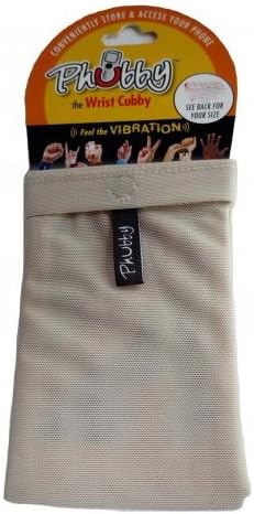 Phubby Unisex Spandex Sport Wrist Cubby and Arm Wallet, Small, Stone