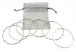 Bracelet - B104 - 6 Pc Bracelet Set ~ Plain, Etched and Twisted in Silver Tone - 70mm + Silver Organza Gift Bag