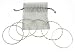 Bracelet - B104 - 6 Pc Bracelet Set ~ Plain, Etched and Twisted in Silver Tone - 70mm + Silver Organza Gift Bag