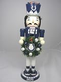 Indianapolis Colts 14 Inch Wreath Nutcracker Figurine