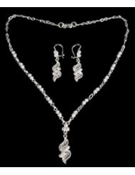 Silver jewelry set, Leaves of Love