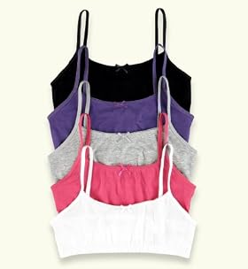 5 Pack - Older Girls' Cotton Rich Assorted Crop Tops