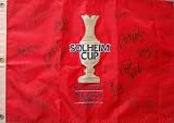 2009 U.S. Solheim Cup Team autographed embroidered flag (Paula Creamer, Natalie Gulbis, Michelle Wie)