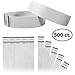 Goldistock Event Wristbands Original Series Formal White 500 Count | ¾” Arm Bands | Paper-Like Party Armbands | Wrist Bands