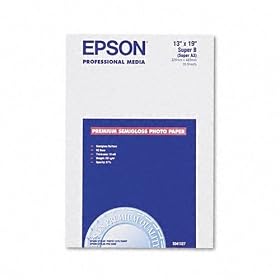 Epson Semi-Gloss Premium Photo Paper, 13 x 19 Inches, 20 Sheets per Pack (S041327)
