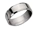 Men's 8mm Beveled Edge Band in Stainless Steel