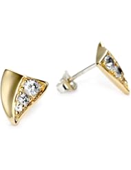 Elizabeth and James Thorns 18k Gold-Plated White Sapphire Stud Earrings