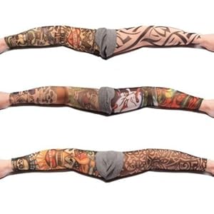 Set di 6 Maniche nuovissime Realistiche Tattoo Finti 45cm di Kurtzy TM