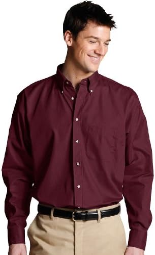 Ed Garments Men's Long Sleeve Button Down Poplin Shirt