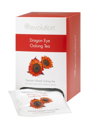 Revolution Tea Dragon Eye Oolong Tea, 20-Count Foil Wrapped Teabags (Pack of 6) by Revolution Tea