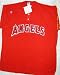 MLB Los Angeles Angels Jersey Tee Red Heat Pressed