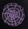 Deep Lilac Metallic Spider Web Crocheted Hair Bun Cover- MEDIUM
