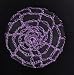 Deep Lilac Metallic Spider Web Crocheted Hair Bun Cover- MEDIUM