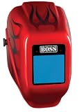 Jackson Welding Helmet - I2 Red Flame BOSS EQC Auto Dark Lens 21277